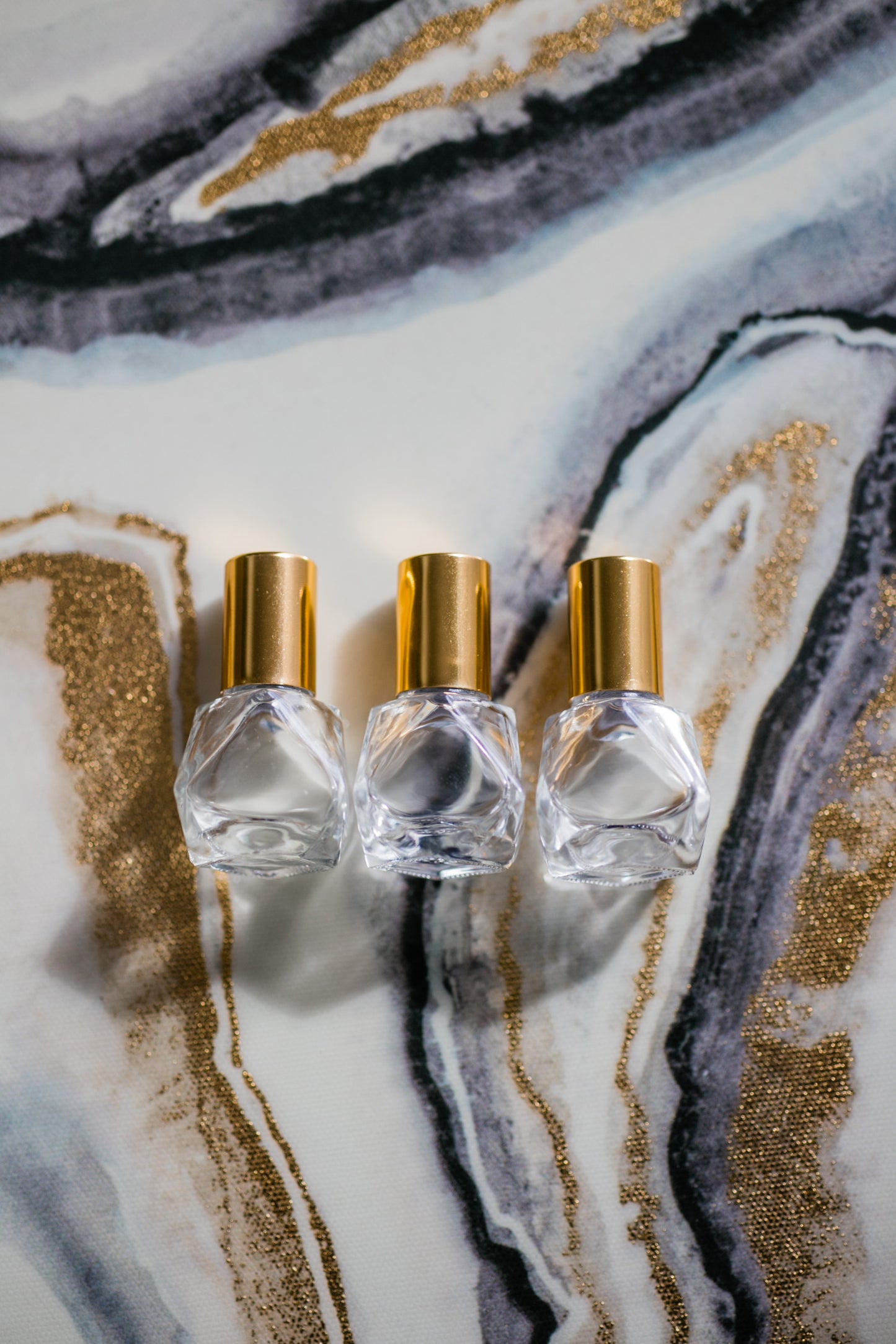 Faceted 5ml Glass Roller Bottle