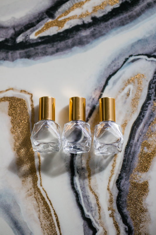 Faceted 5ml Glass Roller Bottle