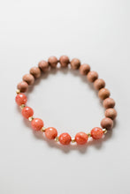 Load image into Gallery viewer, Sunrise Jade and Wood Diffuser Bracelet
